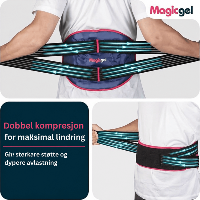 Ryggbelte med varme/kuldepakke mot ryggsmerter - Gladkropp